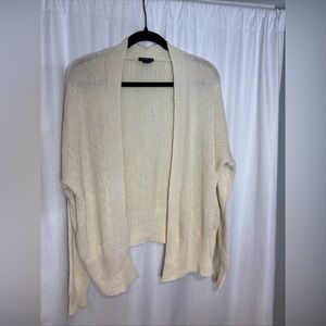 Theory Cable Knit Open Front Sweater Size Medium Cabincore
